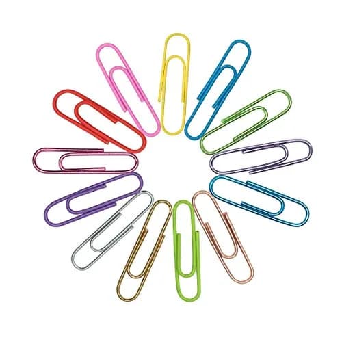Corner Cabin Small Paper Clips 33mm | Colorful Vinyl Coated Office Supply (1.3 inch) thumbnail 1