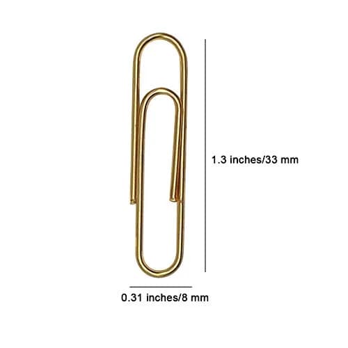 Corner Cabin Small Paper Clips 33mm | Colorful Vinyl Coated Office Supply (1.3 inch) thumbnail 2