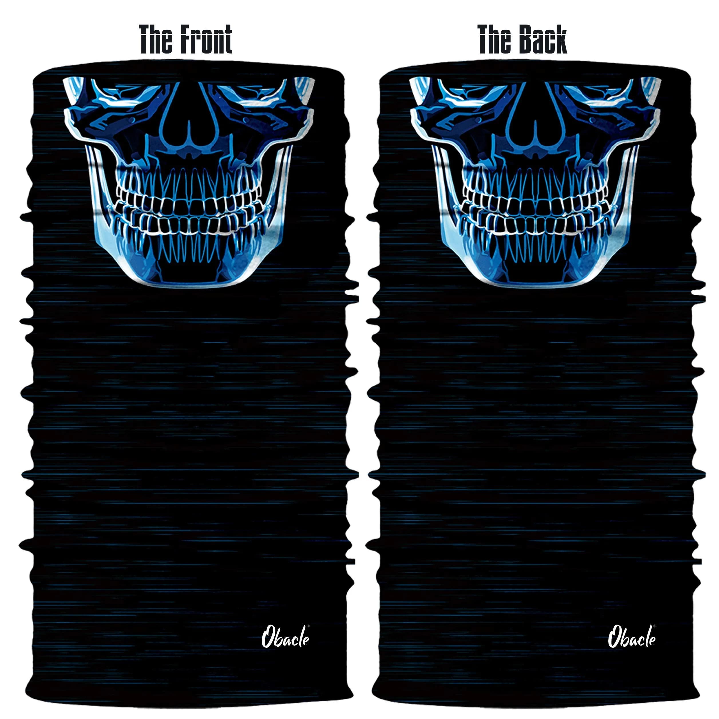 Obacle Blue-line Skull Seamless 3D Tube Face Mask Bandana for Men & Women - view 3