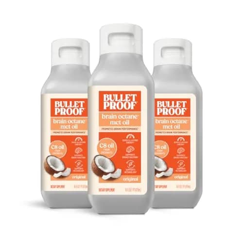 Bulletproof Brain Octane C8 MCT Oil 16 oz (3-Pack, 48 fl oz Total) | Pure Coconut C8 MCT for Ketogenic Energy thumbnail 1
