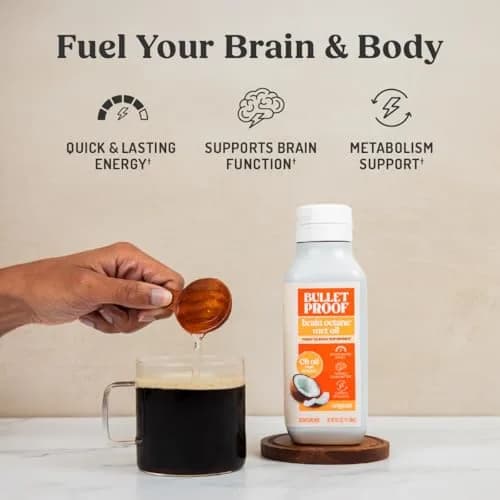 Bulletproof Brain Octane C8 MCT Oil 16 oz (3-Pack, 48 fl oz Total) | Pure Coconut C8 MCT for Ketogenic Energy thumbnail 2