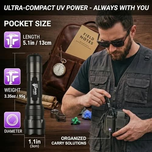 ULTRAFIRE WF-502B UV Blacklight Flashlight - Pack of 2 for Pet Stains & Leak Detection thumbnail 6