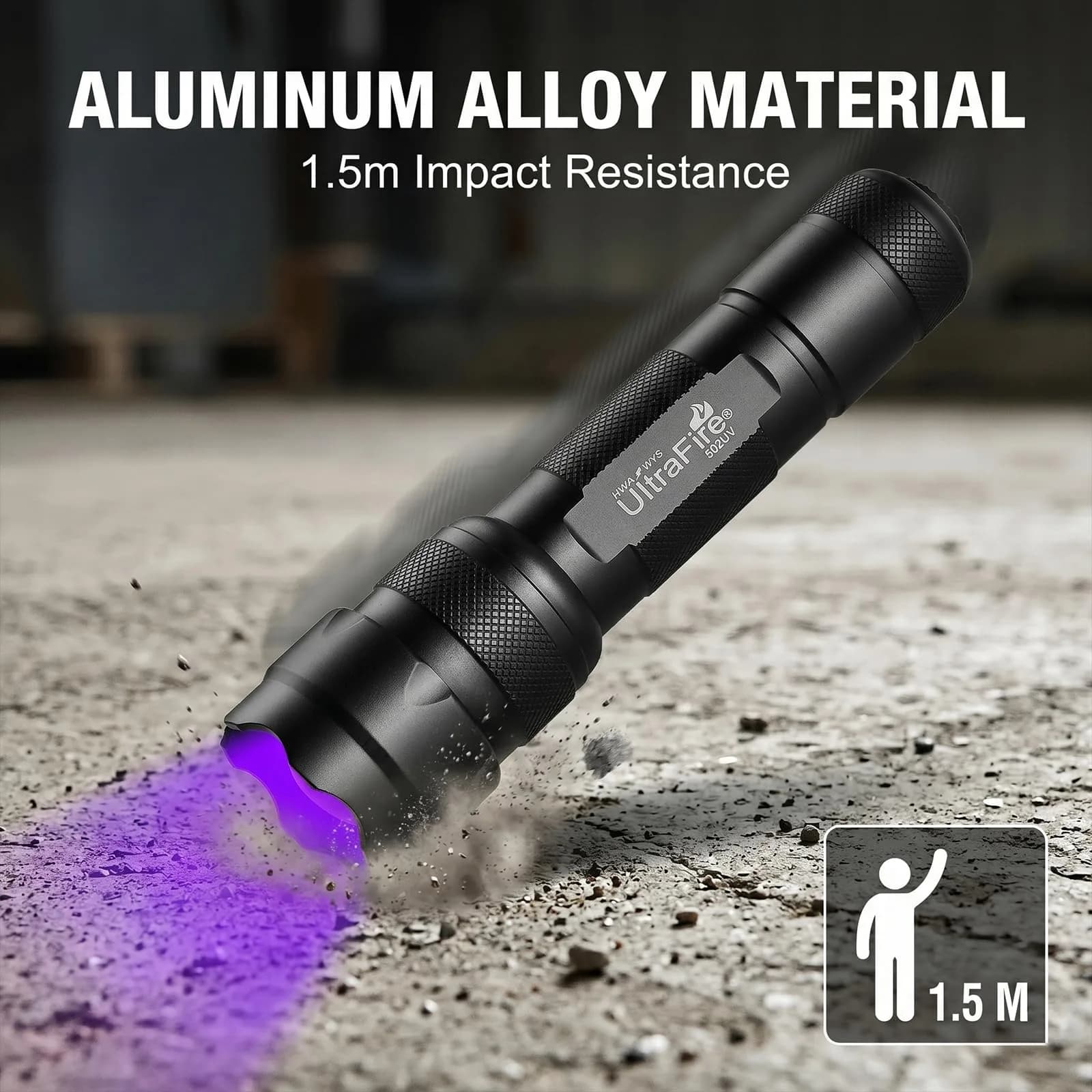 ULTRAFIRE WF-502B UV Blacklight Flashlight - Pack of 2 for Pet Stains & Leak Detection - view 7