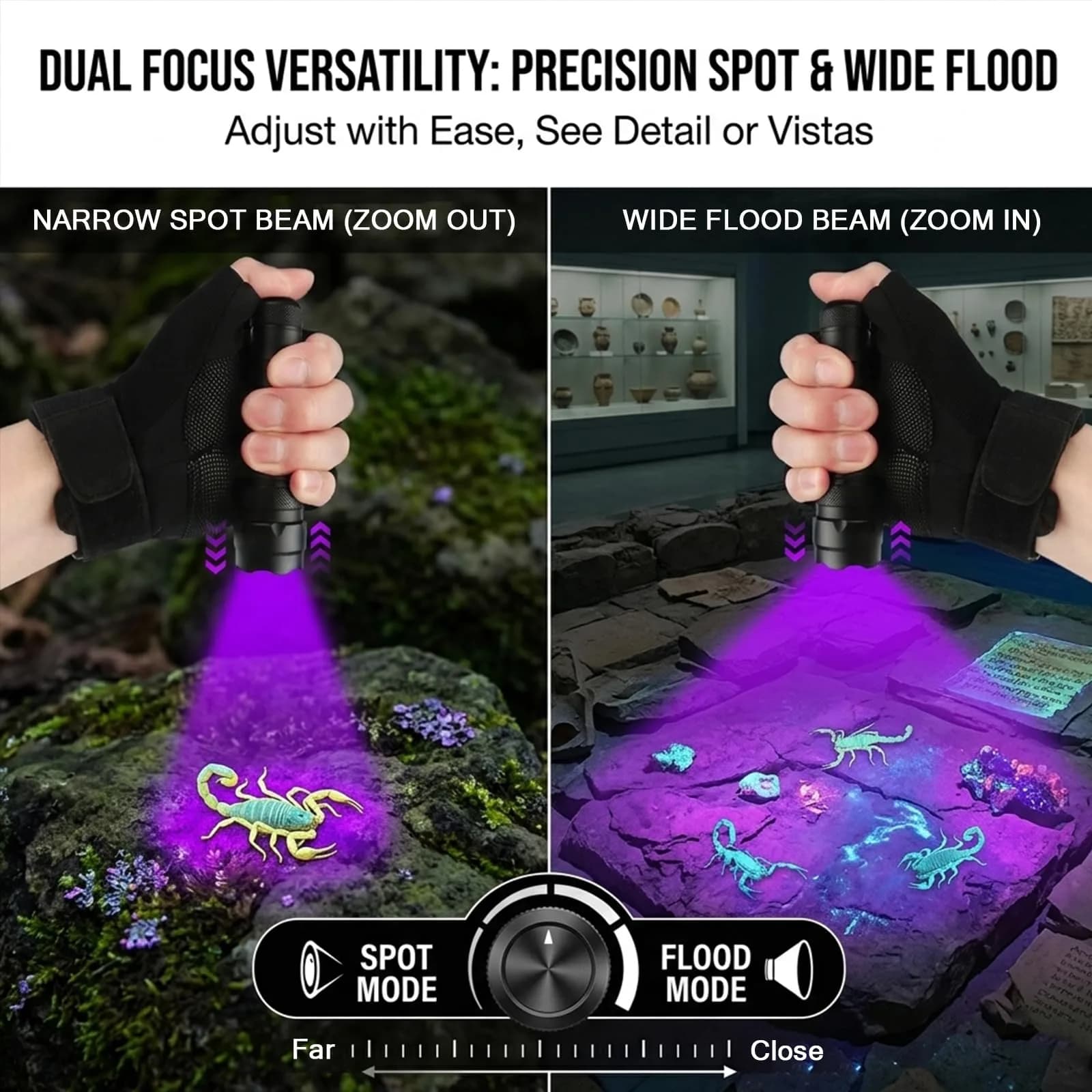 ULTRAFIRE WF-502B UV Blacklight Flashlight - Pack of 2 for Pet Stains & Leak Detection - view 2