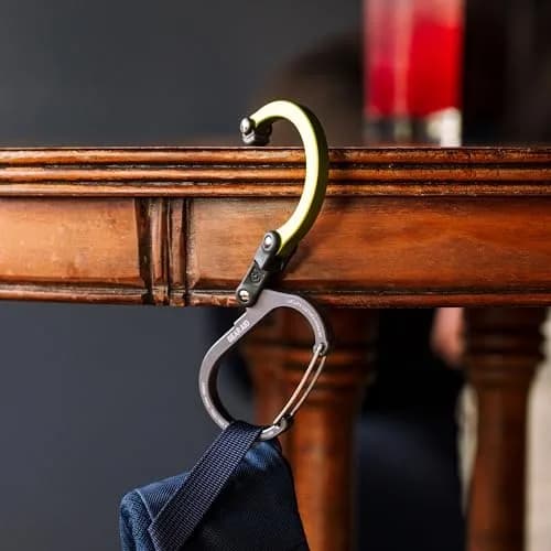 GEAR AID Heroclip Small Carabiner Clip and Hook 2-Pack (Black & Red) | Hangs Up to 50 lbs Securely thumbnail 5