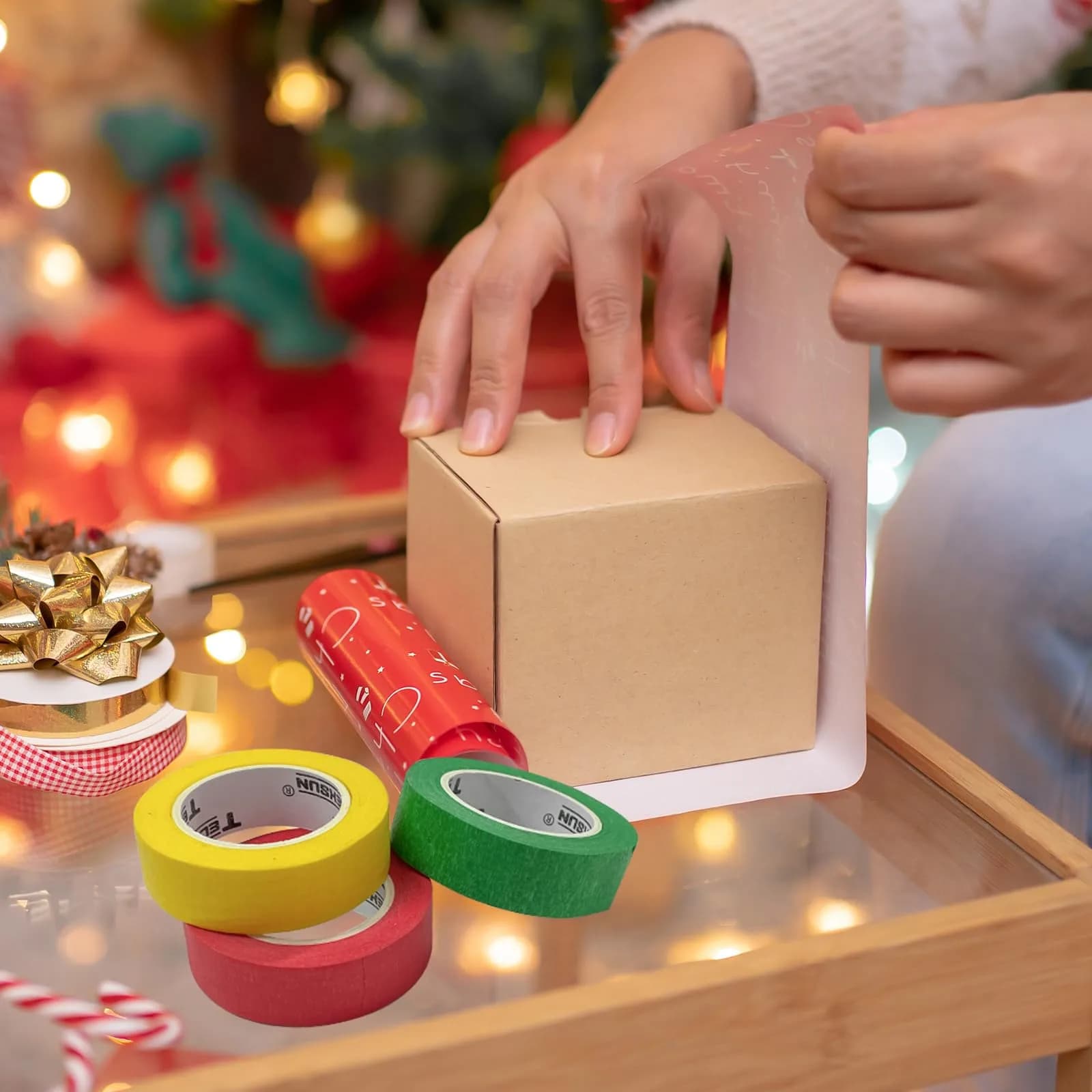 JONYEE Colored Masking Tape 8 Rolls | 2.54 cm (1 Inch) x 15 m (49.2 ft) Biodegradable Crepe Paper Tape - view 3