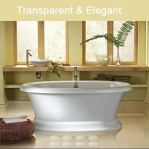 DaskFire Clear Non-Slip Bathtub Treads 8cm (3.15in) Diameter, 24 Pack | Protects Family from Slippery Surfaces thumbnail 4