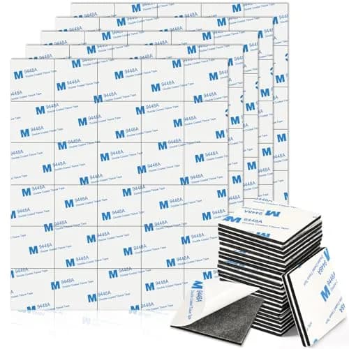 UPINS Black 120 Pack Double Sided Foam Tape Squares | 40mm x 40mm (1.57" x 1.57") thumbnail 1