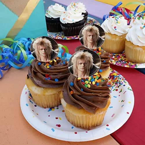 GRAPHICS & MORE Labyrinth Goblin King David Bowie Cupcake Picks Set of 6 | Food-Safe Acrylic, 1.5" Diameter, 3.5" Height thumbnail 4