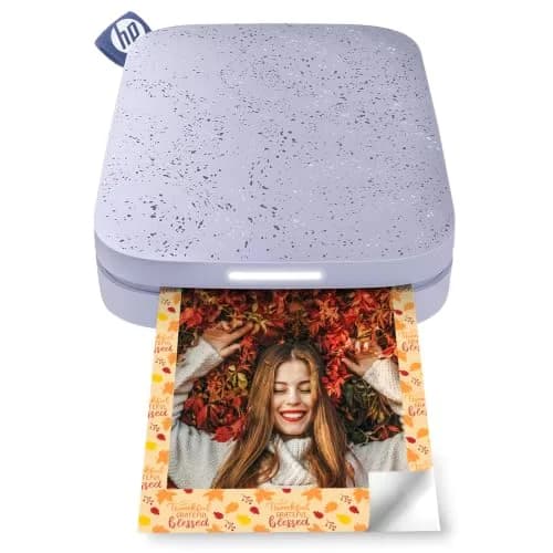 HP Sprocket 2x3 Portable Photo Printer - Purple | Instant Smartphone Color Wireless Printer thumbnail 1