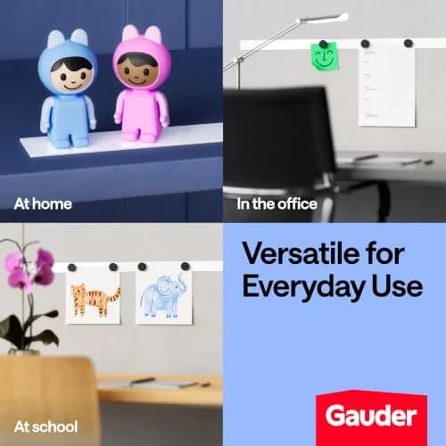GAUDER Self-Adhesive Metal Tape 609.6 cm (20 ft) x 3.56 cm (1.4 in) | Holds Magnets & Tonie Figures on Walls thumbnail 4