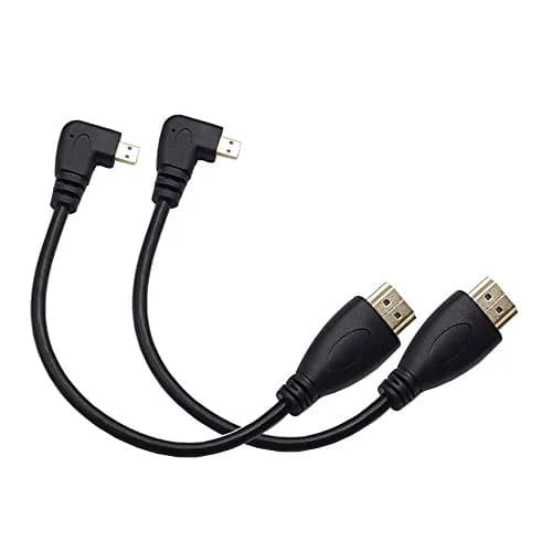 Seadream Angled Micro HDMI to HDMI Cable 20cm (8 inch) | 2-Pack Right Angle Male to Male thumbnail 1