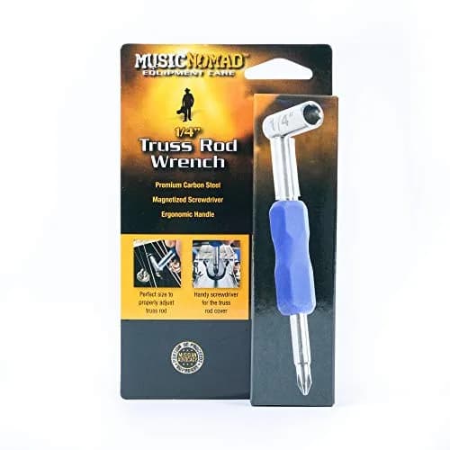 MusicNomad Premium 1/4" Truss Rod Wrench for Taylor Guitars | Carbon Steel, Ergonomic Handle, Magnetized Screwdriver thumbnail 2