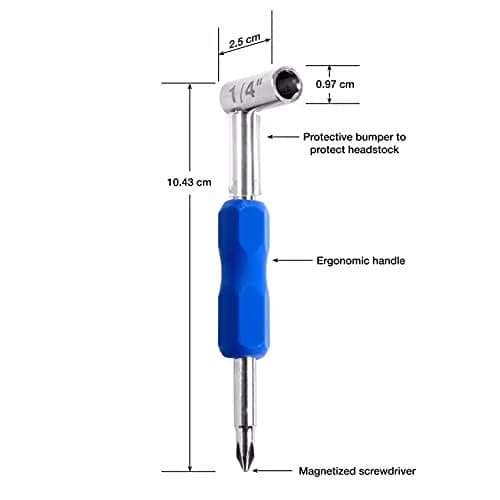 MusicNomad Premium 1/4" Truss Rod Wrench for Taylor Guitars | Carbon Steel, Ergonomic Handle, Magnetized Screwdriver thumbnail 3