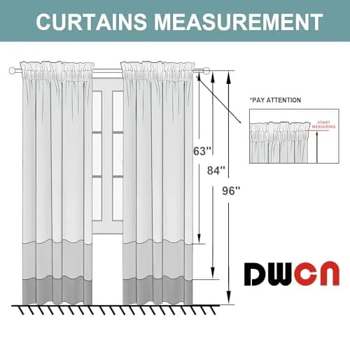DWCN Blackout Curtains for Bedroom & Living Room 42 x 63 Inch Turquoise | Insulate & Block Light thumbnail 8