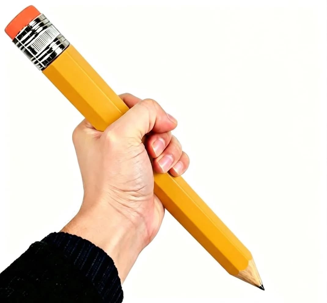 Nice purchase Giant Wooden Jumbo Pencil 35cm (13.78in) | Novelty Writing Instrument for Kids & Adults — Orange-yellow