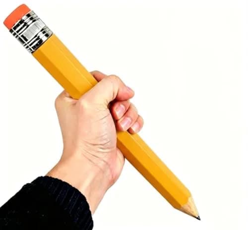 Nice Purchase Giant Wooden Jumbo Pencil Orange-Yellow 35cm (13.78in) | Novelty Writing Tool for Fun thumbnail 1