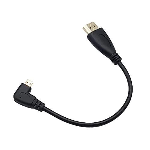 Seadream Angled Micro HDMI to HDMI Cable 2pcs 20cm | 90° Left Angle Micro HDMI Male to HDMI Male Connector thumbnail 2