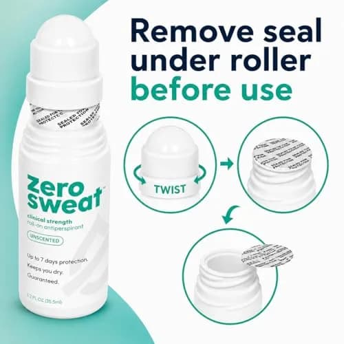 ZeroSweat Clinical Strength Antiperspirant Deodorant for Hyperhidrosis | 2.4 fl oz (2-Pack) | Stops Sweat for Up to 7 Days thumbnail 8