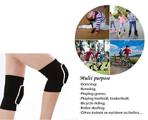 JUMISEE Kids Knee Pad, Anti-Slip Padded Sponge Knee Support for Football Volleyball Dance Skating Basketball (Small, 7-12 years) thumbnail 4