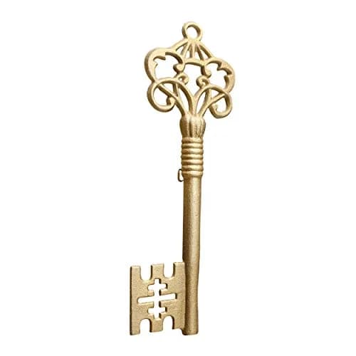 Wallcharmers Skeleton Key Wall Decor, Large, Gold Cast Iron, Vintage Decor | Vintage Gold Skeleton Key Wall Art thumbnail 1