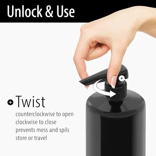 Bar5F White 33.8 oz Pump Dispenser | Universal for Shampoo & Conditioner (70-120 chars) thumbnail 4
