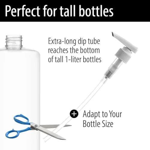 Bar5F White 33.8 oz Pump Dispenser | Universal for Shampoo & Conditioner (70-120 chars) thumbnail 2
