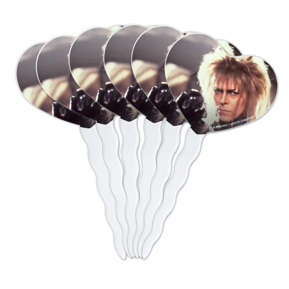 GRAPHICS & MORE Labyrinth Goblin King Cupcake Picks 6 | Food-Safe Acrylic, 3.2" Height, 1.6" Width - main product image