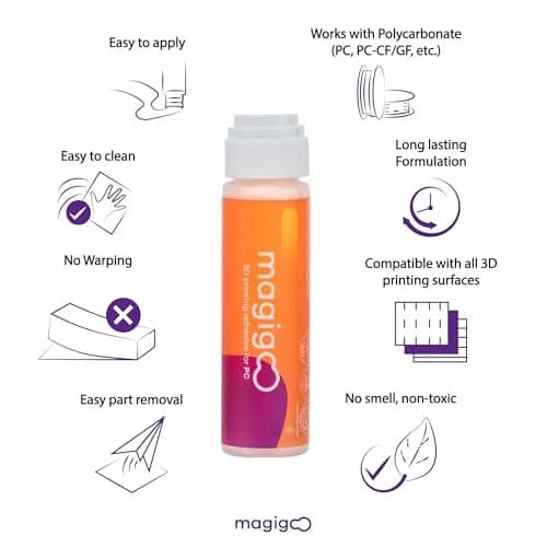 Magigoo PC 3D Printer Bed Adhesive Glue for Polycarbonate Filament, 50mL | Strong Bond & Easy Release thumbnail 2