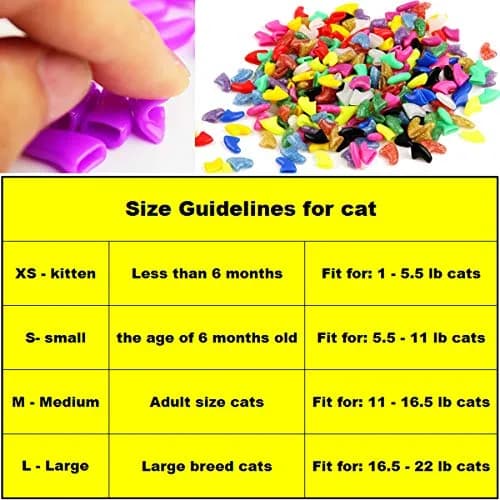 VICTHY Cat Nail Caps 140pcs (14 Colors) Small | Safe Adhesive & Applicators thumbnail 5