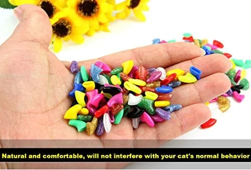 VICTHY Cat Nail Caps 140pcs (14 Colors) Small | Safe Adhesive & Applicators thumbnail 3