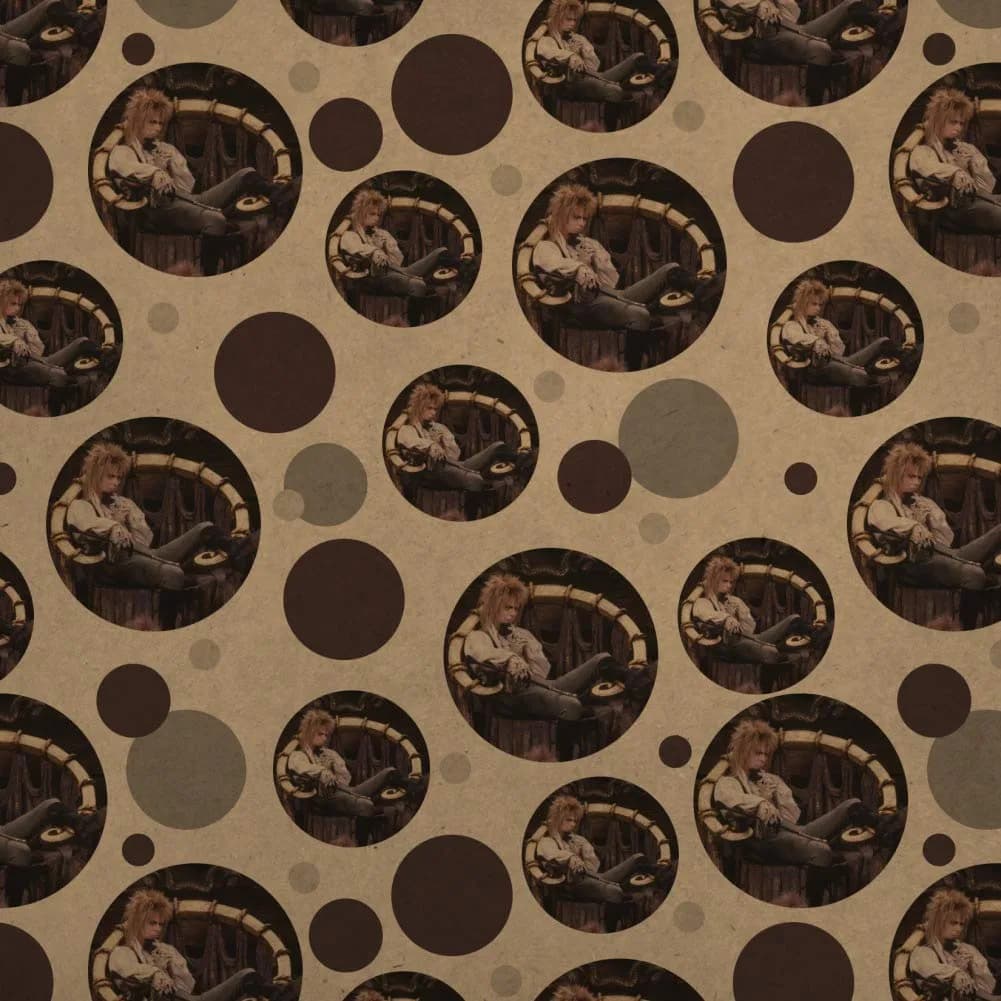 GRAPHICS & MORE Goblin King Jareth Labyrinth Gift Wrap 91cm x 183cm | Premium Kraft Paper Roll for Gifts & Crafts - main product image