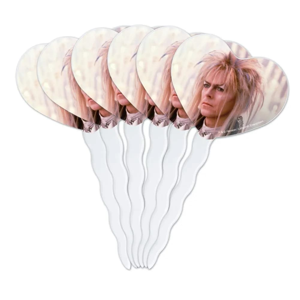 GRAPHICS & MORE David Bowie Jareth Labyrinth Cake Topper Set of 6 | Food-Safe Acrylic, 1.6" Width, 3.2" Height - main product image