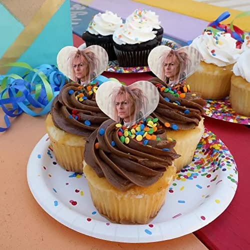 GRAPHICS & MORE David Bowie Jareth Labyrinth Cake Topper Set of 6 | Food-Safe Acrylic, 1.6" Width, 3.2" Height thumbnail 4