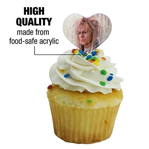 GRAPHICS & MORE David Bowie Jareth Labyrinth Cake Topper Set of 6 | Food-Safe Acrylic, 1.6" Width, 3.2" Height thumbnail 3