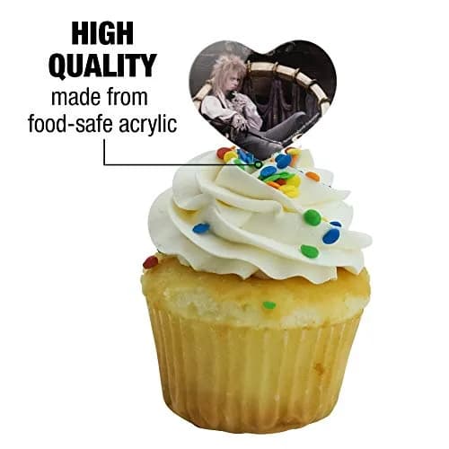 GRAPHICS & MORE Goblin King Jareth Cupcake Picks Set of 6 | Labyrinth David Bowie Acrylic Decor thumbnail 3