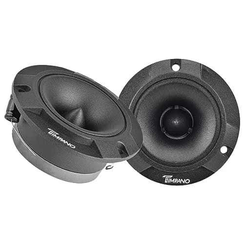 Timpano Super Tweeter 3.85 inch | 600W 4 Ohm, Slim Car Audio Bullet Tweeters, Black thumbnail 1