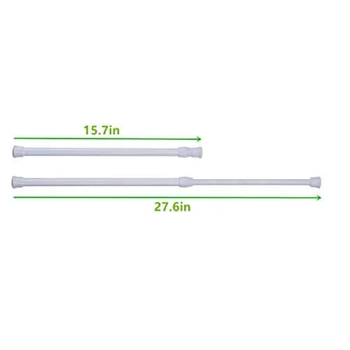qinnsou Tension Rods 4 Pack 40-70cm (15.7-28 Inch) White | Rust-Proof Steel Shower Curtain Rods for Bathrooms & Closets thumbnail 2