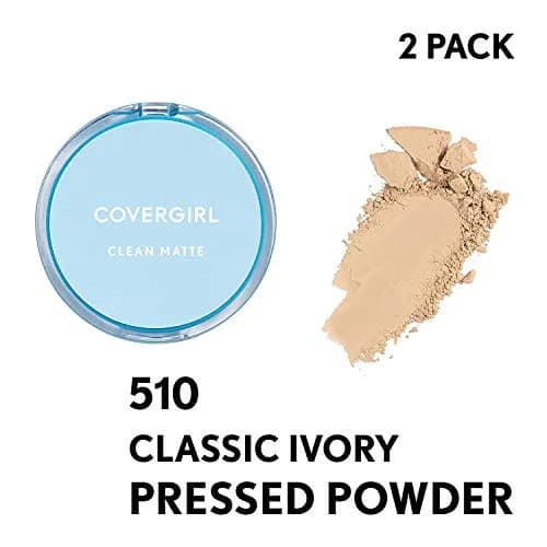 COVERGIRL Clean Matte Pressed Powder, Classic Ivory, 19.84 g (0.7 Oz) | Shine Control for Oily & Normal Skin thumbnail 2
