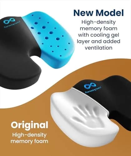 Everlasting Comfort Black Airflow Memory Foam Seat Cushion | Ergonomic U-Shape for Tailbone Pain Relief, Sciatica (Large) thumbnail 9