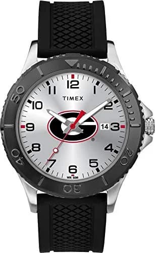 Timex Tribute Men's Collegiate Gamer 42mm Watch – Georgia Bulldogs with Black Silicone Strap thumbnail 1