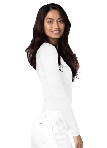 ADAR Medical Uniforms Underscrubs for Women 3 Pack - Long Sleeve Comfort Tee - XXS thumbnail 4