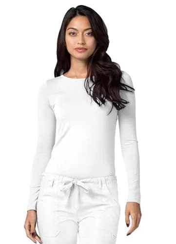 ADAR Medical Uniforms Underscrubs for Women 3 Pack - Long Sleeve Comfort Tee - XXS thumbnail 2
