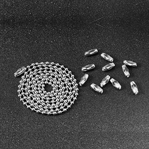 Tiparts 30 Feet Stainless Steel Ball Chain with 20 Connectors, 1.5mm Silver | Jewelry Making Chains thumbnail 4