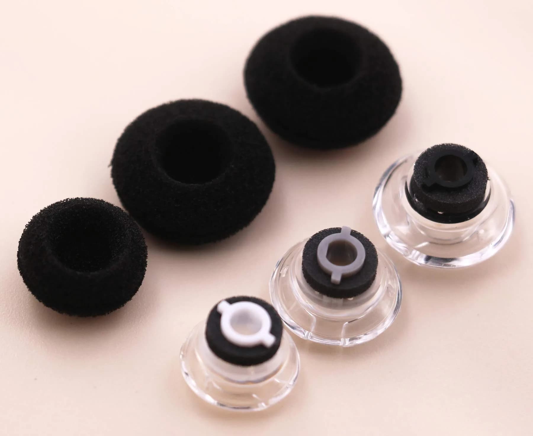 IiEXCEL Replacement Eartip Kit for Plantronics Voyager Legend Headset, 3 Pairs S/M/L Clear | Soft Silicone Earbuds for Enhanced Fit - main product image