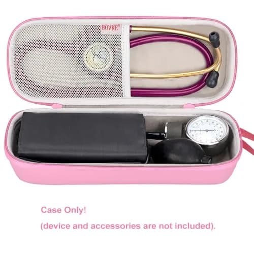 BOVKE Travel Carrying Case Compatible with 3M Littmann Classic III, Lightweight II S.E, MDF Acoustica Deluxe Stethoscope, Pearl Pink thumbnail 2