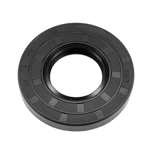 uxcell TC Oil Seal 35mm x 72mm x 10mm Nitrile Rubber Double Lip with Spring, Black | Industrial Grade Sealing Solution thumbnail 1
