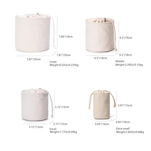 YONBEN Purse Organizer Insert | Cotton Canvas Bag Compartment with Round Pocket & Liners thumbnail 2