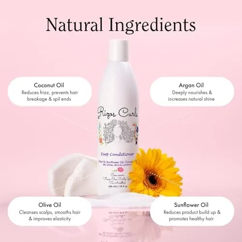 Rizos Curls Deep Conditioner 10 oz | Nourishes & Strengthens Curly Hair with Coconut & Shea Butter thumbnail 3
