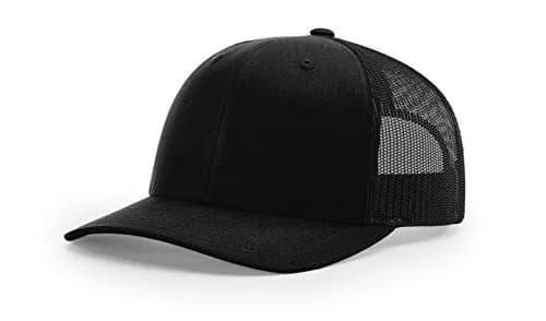 R RICHARDSON Black 112 Mesh Back Trucker Cap | Adjustable Sport-Casual Hat for Men thumbnail 1